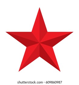 Red 3D Vector Star