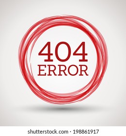 red 404 error, concept of error page