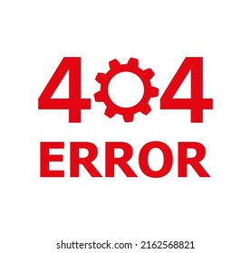 No se encontró la página de error Red 404 con sombra larga en estilo plano. Ilustración vectorial Eps 10
