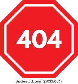 Página de error roja 404 no se encuentra el icono aislado sobre fondo blanco . Icono de error 404 . Página con un icono de error 404 . Ilustración vectorial