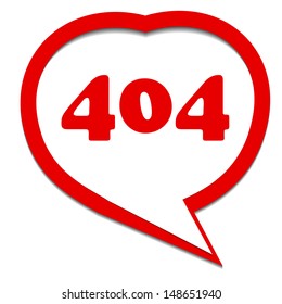 Red 404 error symbol in a unique style. Vector illustration