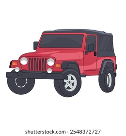 Red 4x4 Off-Road Adventure Vehicle