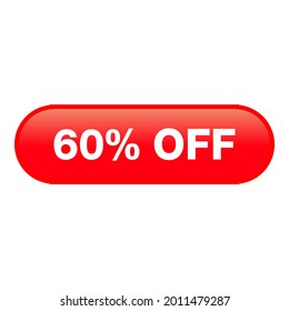 red 60%off button with white lettering