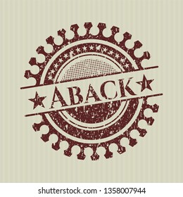 Red Aback rubber grunge texture stamp