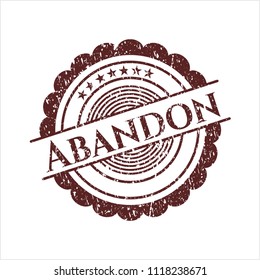 Red Abandon distressed rubber seal