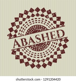 Red Abashed distress rubber stamp