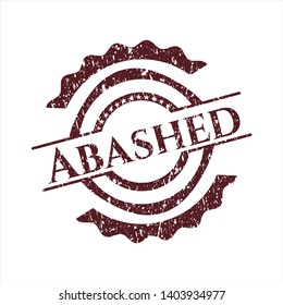 Red Abashed distressed grunge stamp