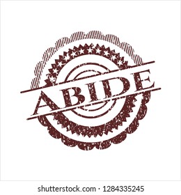 Red Abide distress rubber grunge stamp