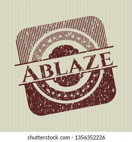 Red Ablaze distress rubber seal