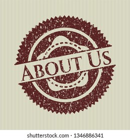 Red About Us rubber texture