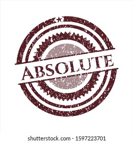 Red Absolute distress rubber grunge texture stamp