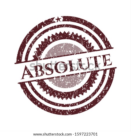 Red Absolute distress rubber grunge texture stamp