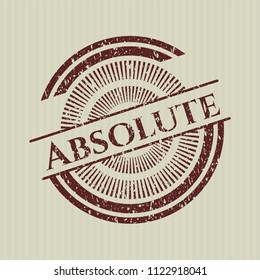 Red Absolute distressed rubber seal with grunge texture