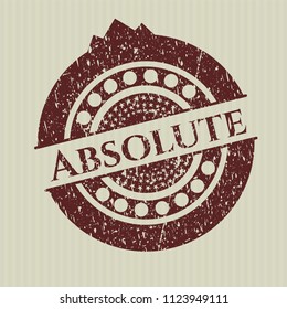 Red Absolute rubber grunge texture stamp