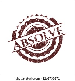 Red Absolve grunge style stamp