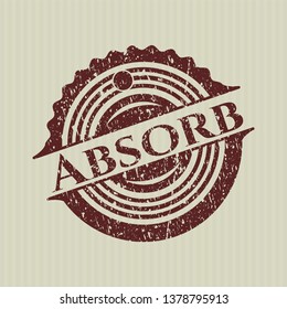 Red Absorb rubber grunge texture stamp