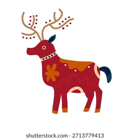 Elemento de decoración de Festiva aislado de Vector de icono de animal Abstractas rojo