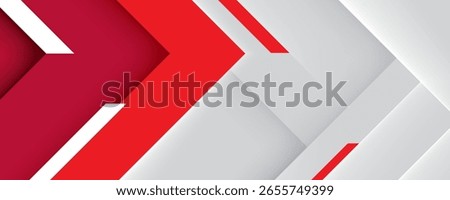 Red Abstract Arrow Background with 3D Design and Growth Concept