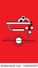 red abstract art
