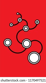 red abstract art