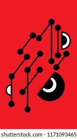 red abstract art