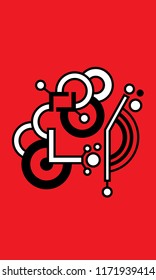 red abstract art