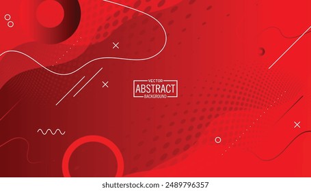 red abstract background banner illustration