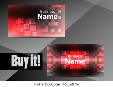 Red abstract background for business card or banner