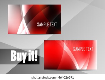 Red abstract background for business card or banner