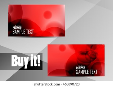 Red abstract background for business card or banner