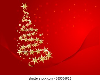 Roter abstrakter Hintergrund mit Weihnachtsbaum