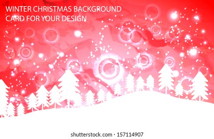 red abstract background with christmas trees . Eps 10