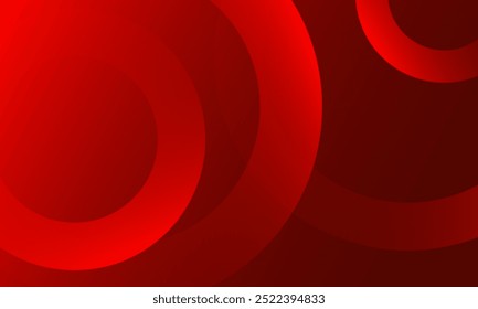 Fundo abstrato vermelho com anéis de círculo. Vetor Eps10