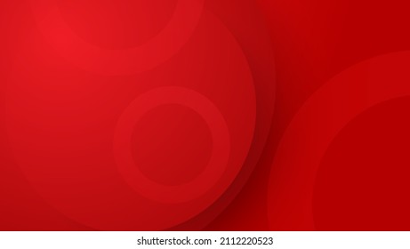 red abstract background with circle shapes. vector illustration