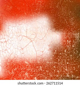 Red Abstract Background with Crack Scratch Grunge Distress Dust Crack Overlay Texture -