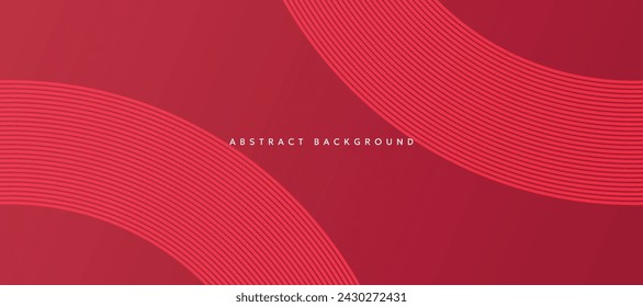 Red abstract background with red curve waves.