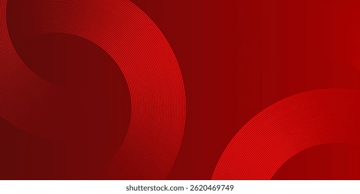 Red abstract background with curved linear elements and gradient tones, creating a modern and dynamic visual style.