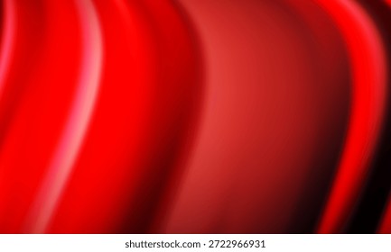 Red Abstract Background With Curved Stripes And Glossy Texture For Design