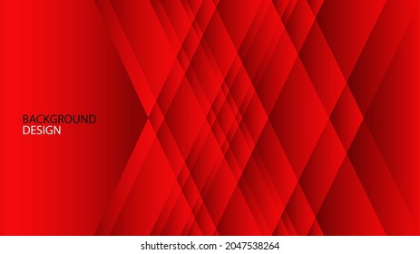 Red abstract background design, geometric texture vector can be used in cover background, banner, flyer, poster, book, website background, brochure, wallpaper, backdrop, advertisement