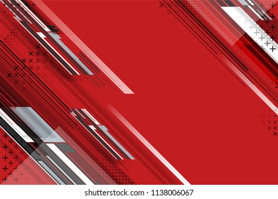 red abstract background design with stripes and cross plus texture for web, advertising, media and presentation concepts, vector illustration