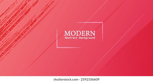Red abstract background with dynamic diagonal lines and textured details. Suit for booklet, brochure, banner, poster, website, flyer, cover, corporate, backdrop. Vector illustration