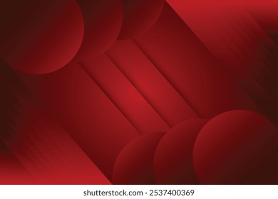 Red abstract background with dynamic lines.Modern shiny red gradient background.