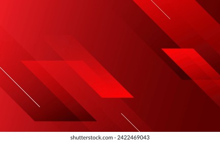 Red abstract background. Dynamic shapes composition. Vector illustration