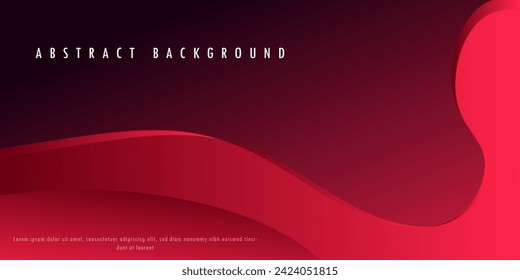 Red abstract background. Dynamic shapes composition. Eps10 vector