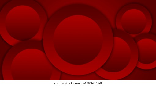 Red abstract background. Dynamic shapes composition.