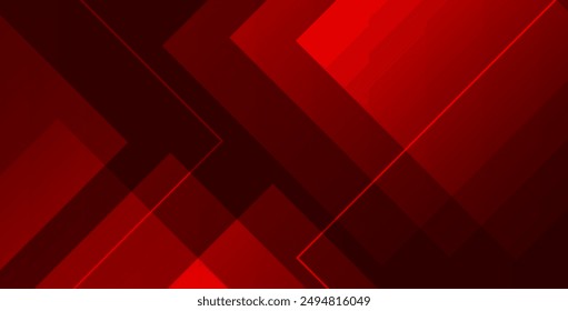 Fondo abstracto rojo. Composición de Formas dinámicas. Ilustración vectorial 