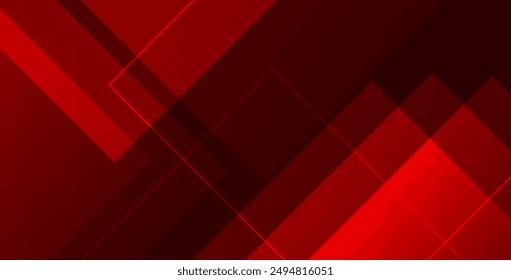 Red abstract background. Dynamic shapes composition. Vector illustration 