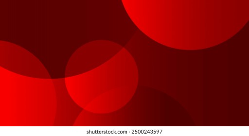 Red abstract background. Dynamic shapes composition. Red geometric circle and gradient color. 