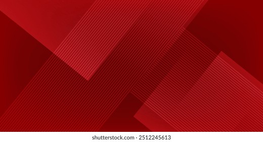 Red abstract background. Dynamic shapes composition. 