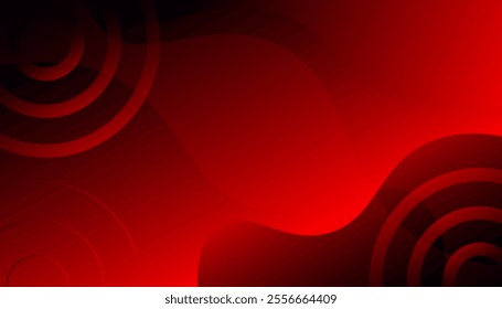 Red abstract background. Dynamic shapes composition